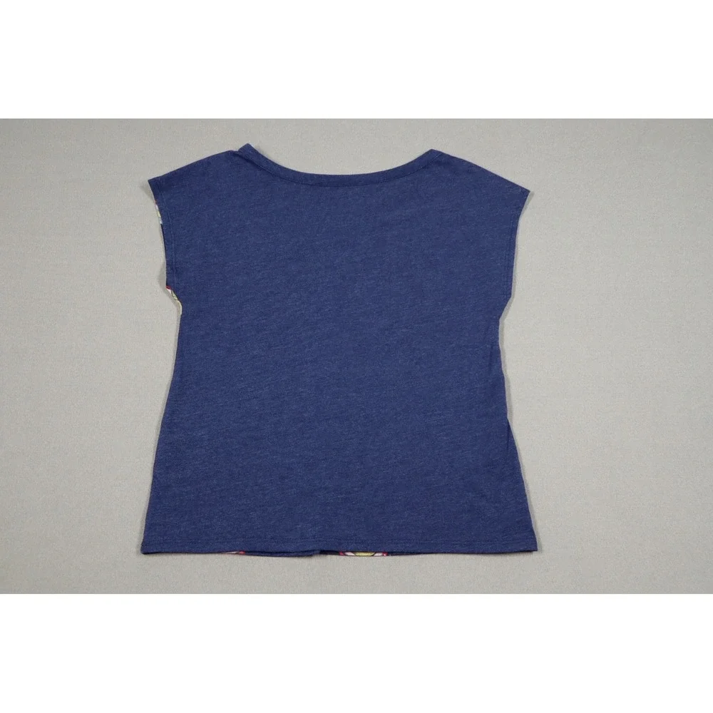 Epic Threads Girls‎ Rainbow Print Tee Shirt- Navy - Size M